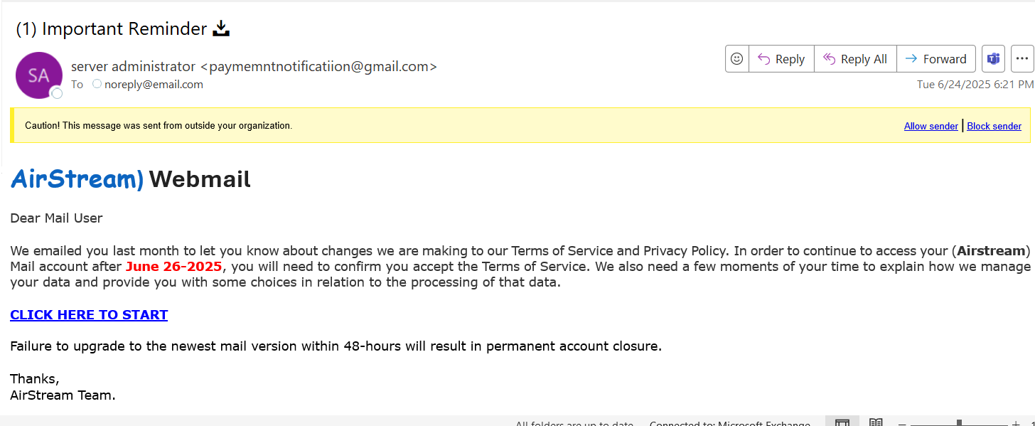 Spam Notification