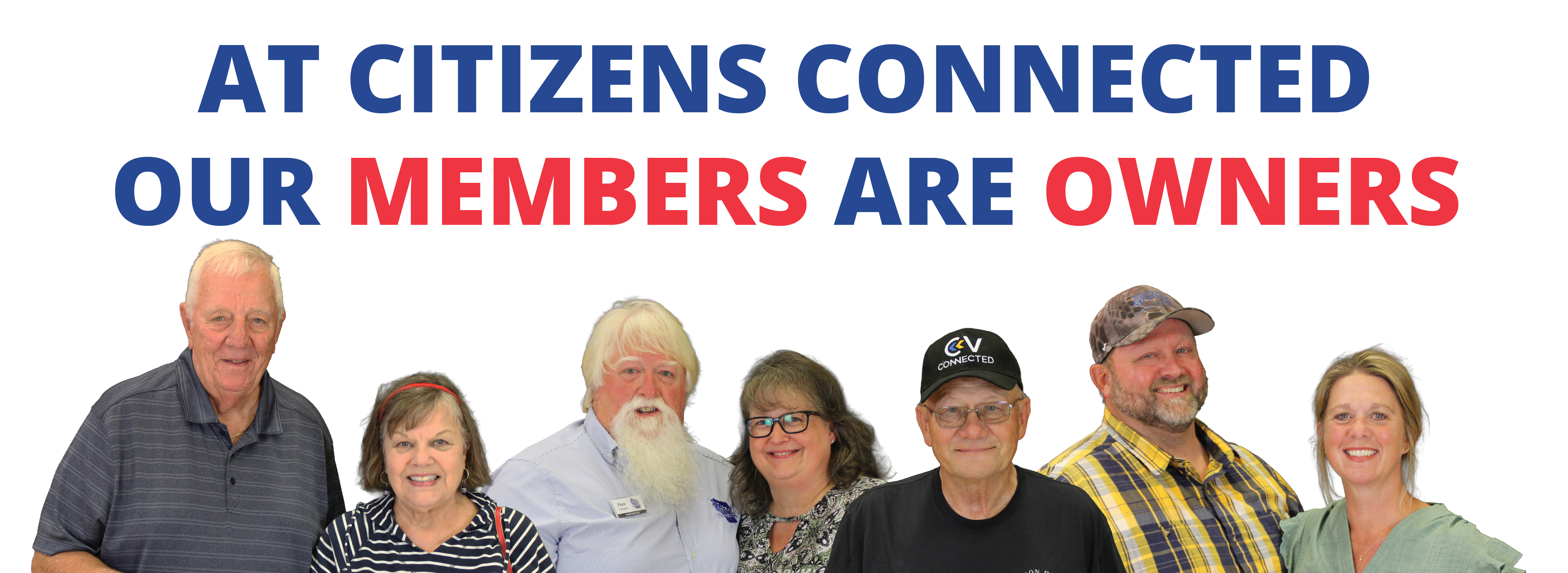 Image of members with text about being owners