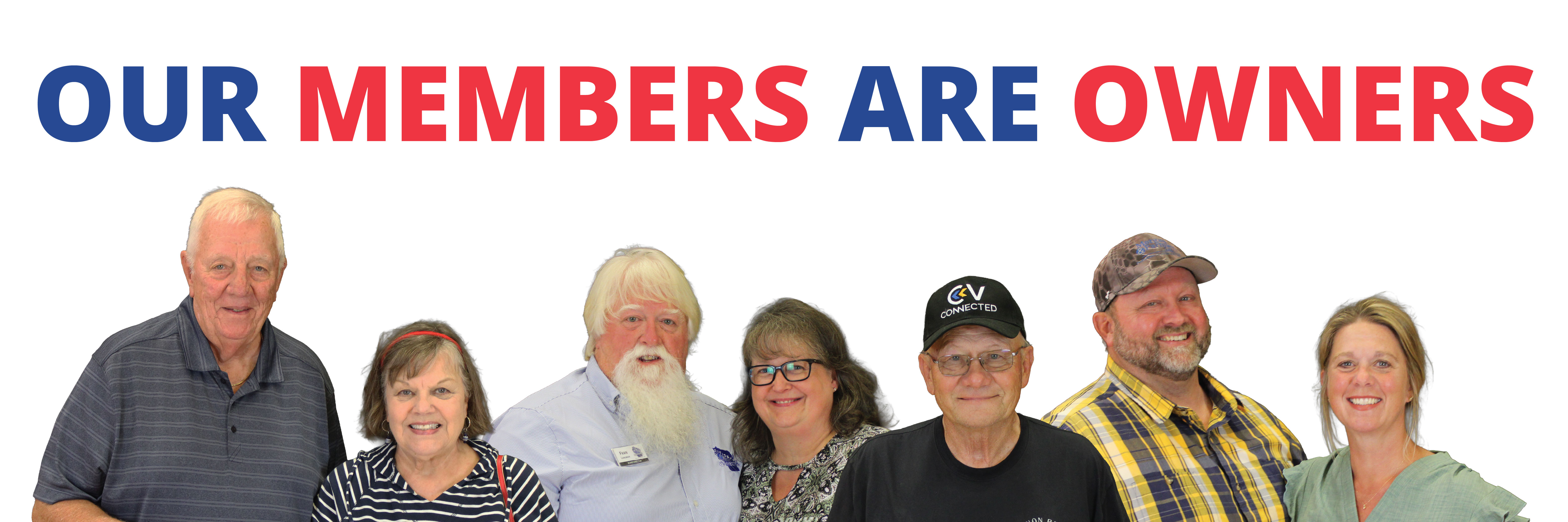 Image of members with text about being owners
